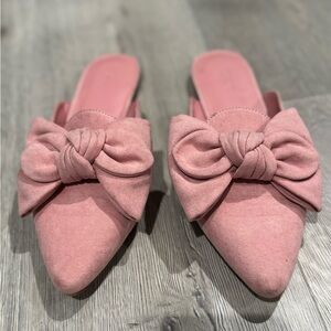 J. Crew Pink Bow Slip-On Women's flats size 7